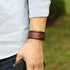 braunes rohleder armband herren manschette breitarmband uniqal sale